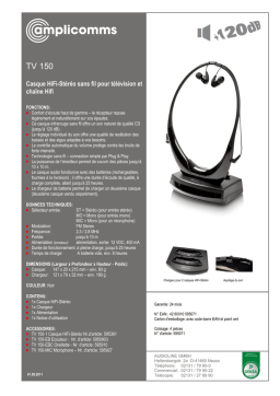 Amplicomms TV 150 Operating instrustions