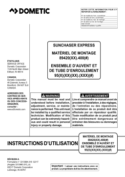 Dometic Sunchaser Express Awning Manuel utilisateur