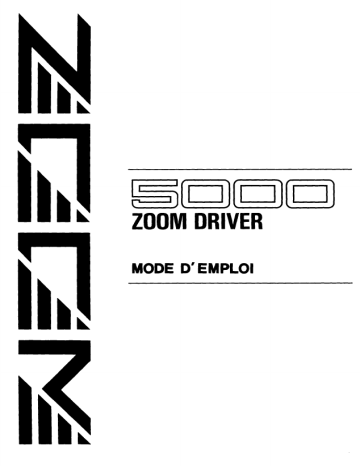 Mode d'emploi | Zoom 5000 ZOOM DRIVER Manuel utilisateur | Fixfr