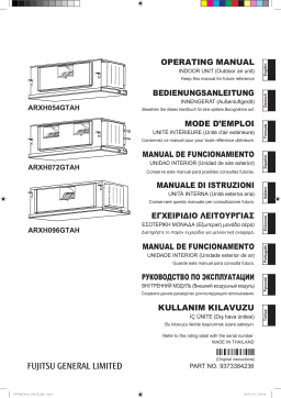 Fujitsu ARXH072GTAH Manuel utilisateur