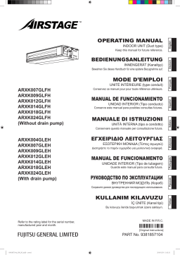 Fujitsu ARXK018GLEH Manuel utilisateur