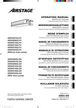 Fujitsu ARXK004GLGH Manuel utilisateur