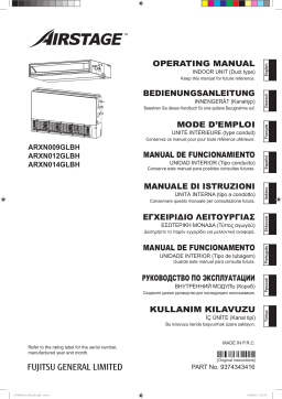 Fujitsu ARXN009GLBH Manuel utilisateur