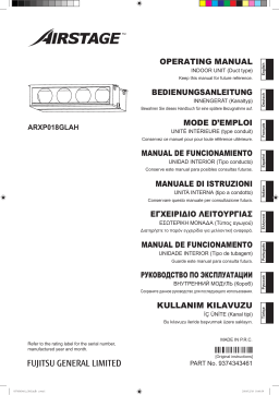 Fujitsu ARXP018GLAH Manuel utilisateur