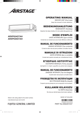 Fujitsu ARXP024GTAH Manuel utilisateur