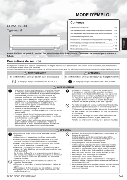 Fujitsu ASHG30LMTA Manuel utilisateur