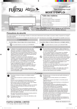 Fujitsu ASU12RL2 Manuel utilisateur