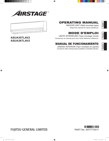 Mode d'emploi | Fujitsu ASUA30TLAV2 Manuel utilisateur | Fixfr