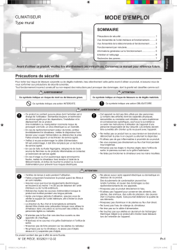 Fujitsu ASYG07LLCD Manuel utilisateur