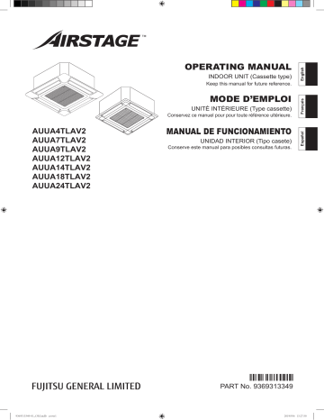 Mode d'emploi | Fujitsu AUUA12TLAV2 Manuel utilisateur | Fixfr