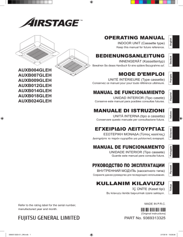 Mode d'emploi | Fujitsu AUXB004GLEH Manuel utilisateur | Fixfr