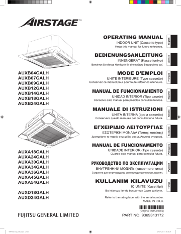 Mode d'emploi | Fujitsu AUXB04GALH Manuel utilisateur | Fixfr