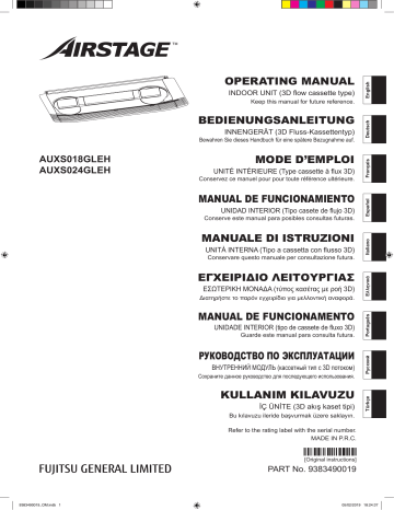 Mode d'emploi | Fujitsu AUXS018GLEH Manuel utilisateur | Fixfr