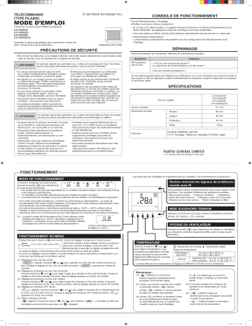 Mode d'emploi | Fujitsu UTY-RCRGZ1 Manuel utilisateur | Fixfr