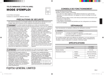 Mode d'emploi | Fujitsu UTY-RHRG Manuel utilisateur | Fixfr