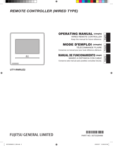 Mode d'emploi | Fujitsu UTY-RNRUZ2 Manuel utilisateur | Fixfr