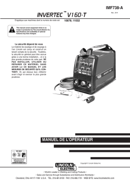 Lincoln Electric Invertec V160-T PULSE - 11032 Manuel utilisateur