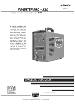 Lincoln Electric INVERTER ARC 230 - 11566 Manuel utilisateur