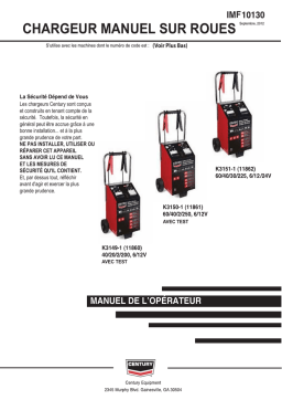 Lincoln Electric Century Bench Charger - 11860 Manuel utilisateur