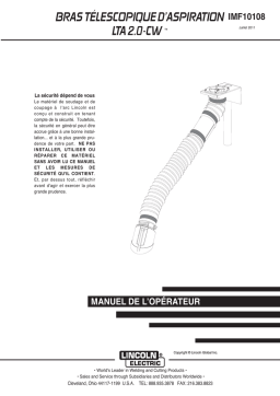 Lincoln Electric LTA 2.0-CW Extraction Arm - K1655-7 Manuel utilisateur