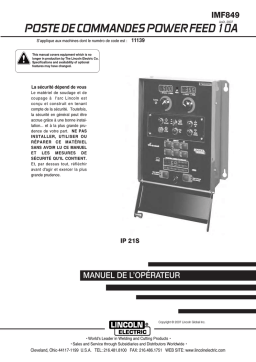 Lincoln Electric Power Feed 10A  Controller - 11139 Manuel utilisateur