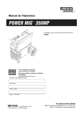 Lincoln Electric POWER MIG 350MP - 11827 Manuel utilisateur