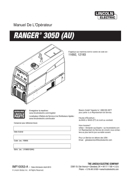 Lincoln Electric Ranger 305D - 12193 Manuel utilisateur