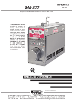 Lincoln Electric SAE-300 - 11916 Manuel utilisateur