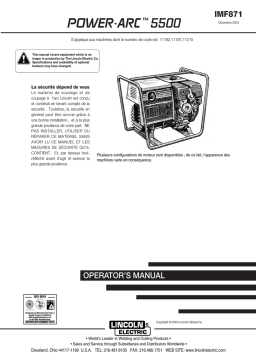 Lincoln Electric Power Arc 5500 (Robin) - 11403 Manuel utilisateur