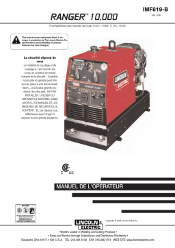 Lincoln Electric Ranger 10,000 (Robin/Subaru) - 11253 Manuel utilisateur