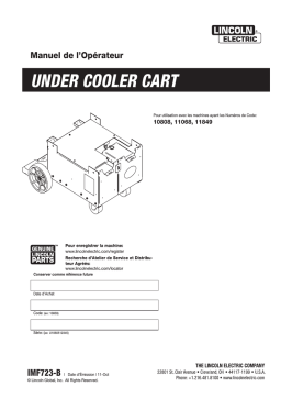 Lincoln Electric UNDER-Cooler CART - 10808 Manuel utilisateur