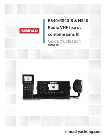 Mode d'emploi | Simrad RS40, RS40-B, HS40 Manuel utilisateur | Fixfr