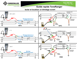 Greenlee ToneRanger Quick Guide (French) Manuel utilisateur