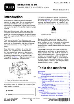 Toro 46cm Lawn Mower Walk Behind Mower Manuel utilisateur