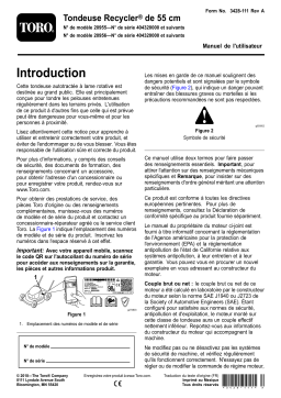 Toro 55cm Recycler Lawn Mower Walk Behind Mower Manuel utilisateur