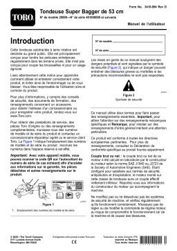 Toro 53cm Super Bagger Lawn Mower Walk Behind Mower Manuel utilisateur