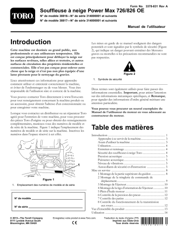 Power Max 826 OE Snowthrower | Toro Power Max 726 OE Snowthrower Manuel utilisateur | Fixfr