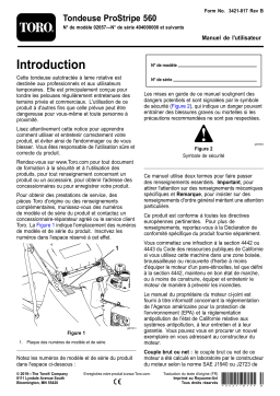Toro ProStripe 560 Mower Walk Behind Mower Manuel utilisateur