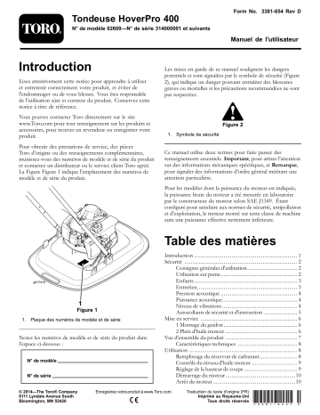 Toro HoverPro 400 Machine Walk Behind Mower Manuel utilisateur | Fixfr