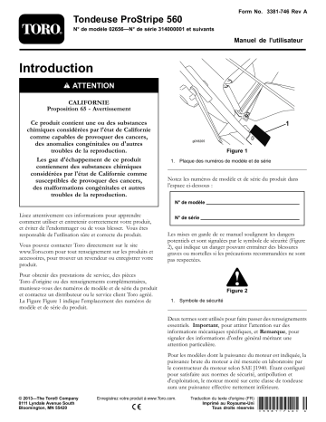 Toro ProStripe 560 Mower Walk Behind Mower Manuel utilisateur | Fixfr