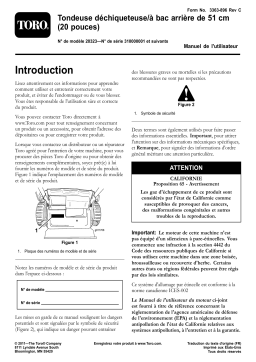 Toro 20-inch Mulching/Rear Bagging Lawn Mower Walk Behind Mower Manuel utilisateur