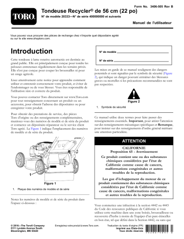 Toro 22in Recycler Lawn Mower Walk Behind Mower Manuel utilisateur | Fixfr