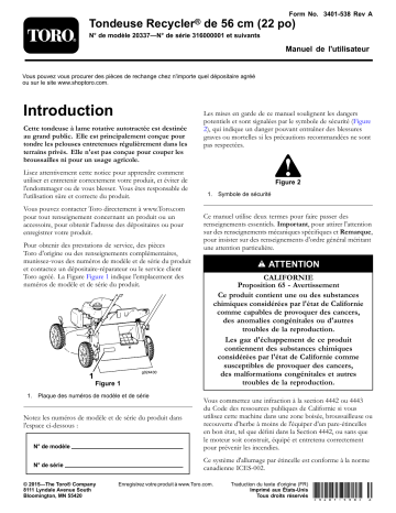 Toro 22in Recycler Lawn Mower Walk Behind Mower Manuel utilisateur | Fixfr