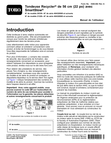 Toro 22in Recycler Lawn Mower Walk Behind Mower Manuel utilisateur | Fixfr