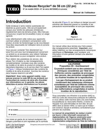 Toro 22in Recycler Lawn Mower Walk Behind Mower Manuel utilisateur | Fixfr
