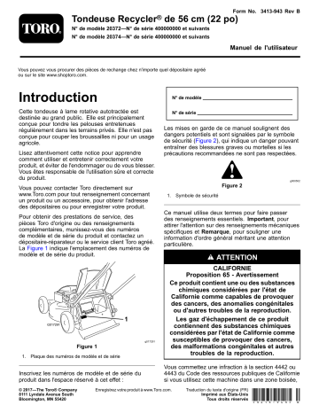 Toro 22in Recycler Lawn Mower Walk Behind Mower Manuel utilisateur | Fixfr