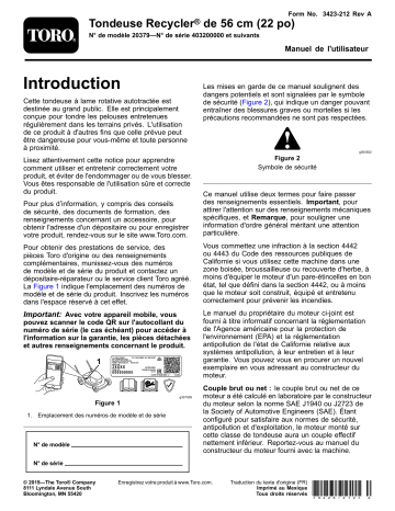 Toro 22in Recycler Lawn Mower Walk Behind Mower Manuel utilisateur | Fixfr