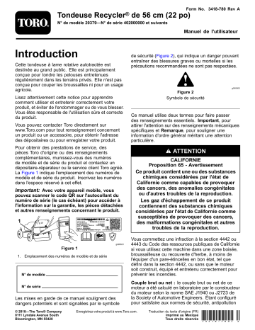 Toro 22in Recycler Lawn Mower Walk Behind Mower Manuel utilisateur | Fixfr