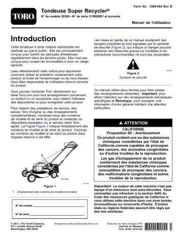 Toro Super Recycler Lawn Mower Walk Behind Mower Manuel utilisateur | Fixfr