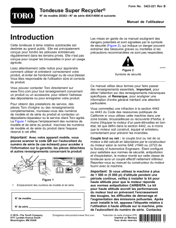 Toro Super Recycler Lawn Mower Walk Behind Mower Manuel utilisateur | Fixfr